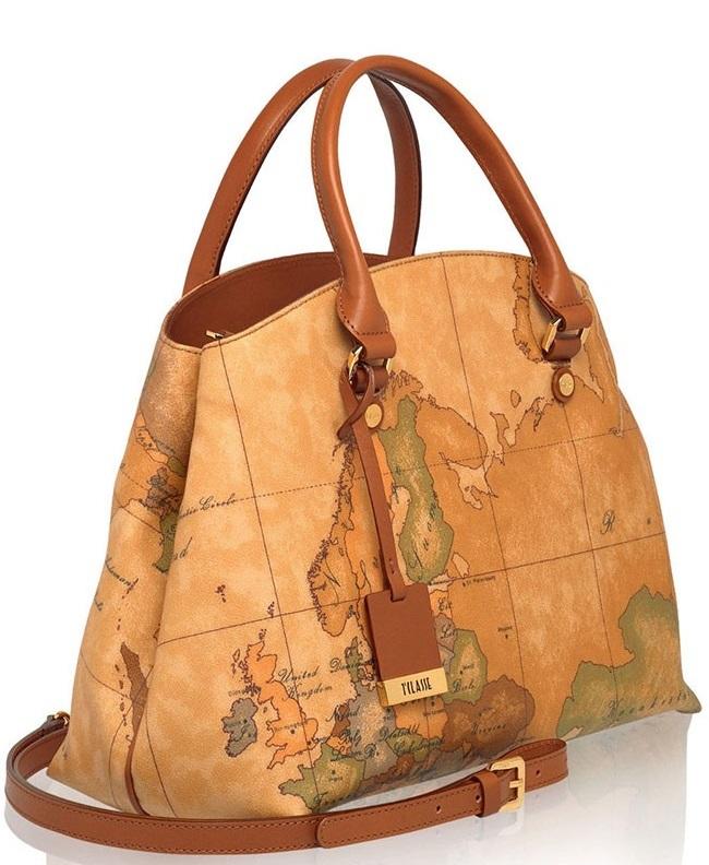 Alviero Martini Prima Classe Geo Borsa A Mano Con Tracolla Naturale