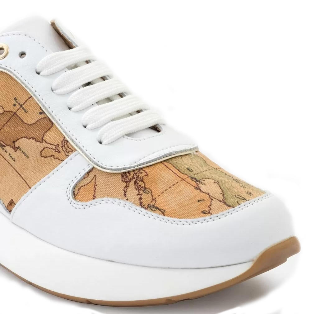 Alviero Martini Classe Sneakers Con Inserti In Tessuto Stampa Geo