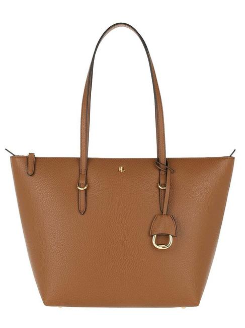 RALPH LAUREN Keaton 26 Shopping bag a spalla lauren tan - Borse Donna