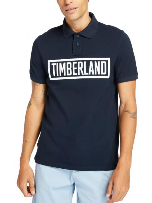 TIMBERLAND 3D LOGO Polo a manica corta dark sapphire - Polo Uomo