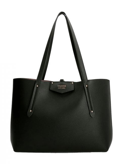 GUESS ECO BRENTON Shopping Bag reversibile NERO - Borse Donna