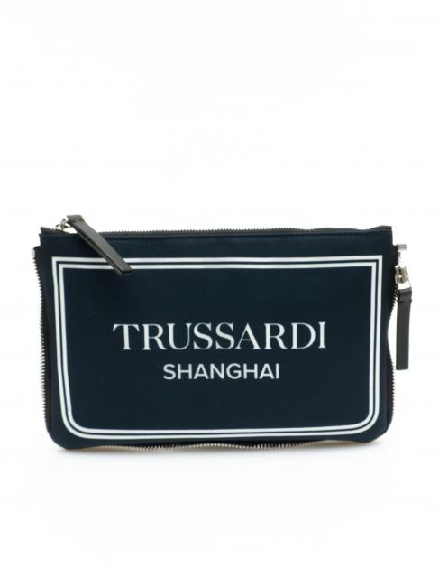 TRUSSARDI CITY POCKET Pochette a mano shanghai blue - Borse Donna