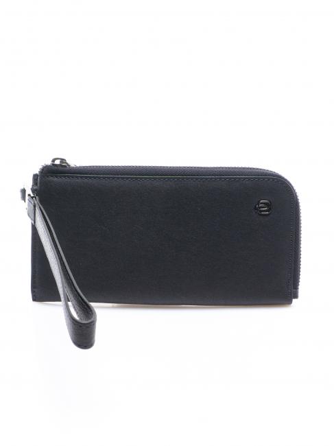 PIQUADRO BLACK SQUARE Busta portatutto in pelle blu - Porta tablet & Organizer