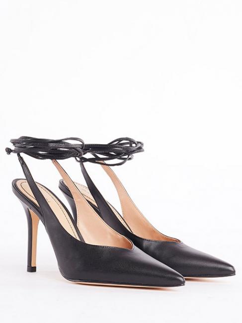 GAUDÌ VANESSA Scarpa slingback in pelle con laccetti  NERO - Scarpe Donna