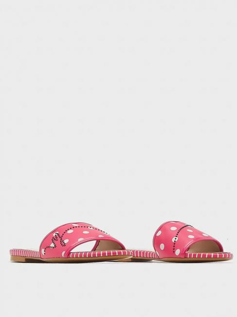 MANILA GRACE Ciabatta flat a pois  fuxia/bianco - Scarpe Donna