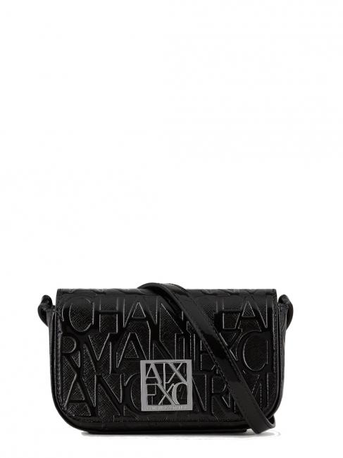 ARMANI EXCHANGE LOGO Allover Mini Bag a tracolla Nero - Borse Donna