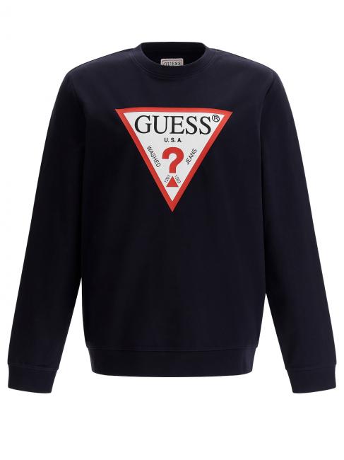 GUESS AUDLEY Felpa logo triangolo smartblue - Felpe Uomo