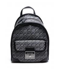 Braccialini Monogram Zaino In Tessuto Jacquard Nero - Acquista A