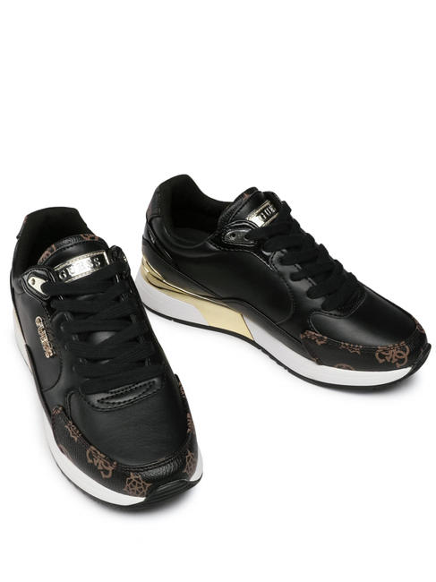 GUESS MOXEA Sneakers BLACK BROWN - Scarpe Donna