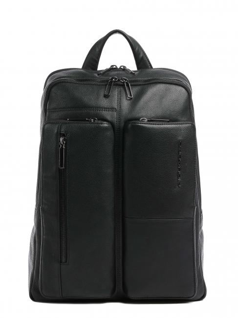 PIQUADRO RONNIE Zaino porta PC 14", in pelle Nero - Zaini da lavoro porta PC