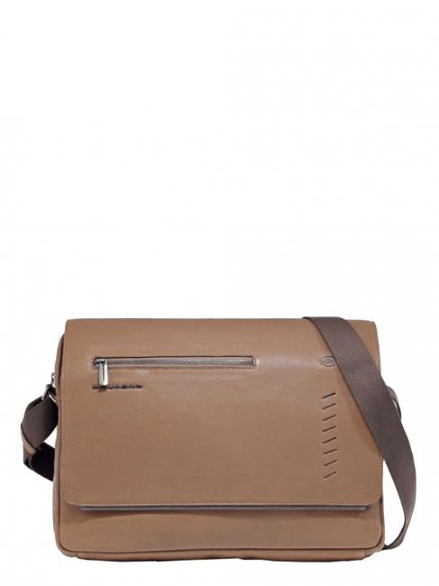 PIQUADRO NABUCCO  Messenger in pelle, pelle porta pc 14" MARRONE - Cartelle Lavoro