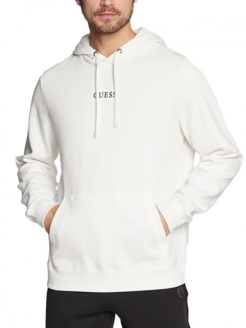 GUESS ROY Felpa con cappuccio frosted white - Felpe Uomo