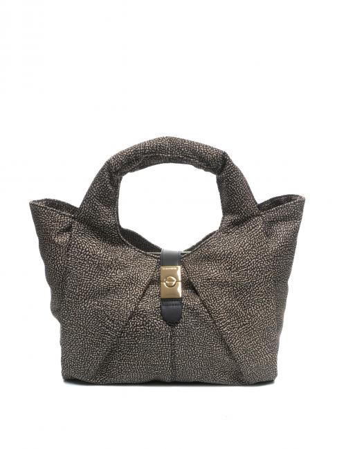 BORBONESE CORTINA SHOPPER MEDIUM Borsa a spalla con tracolla OP/NATURALE/NERO - Borse Donna