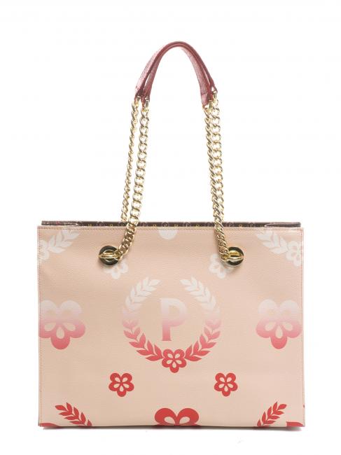 POLLINI HERITAGE  Shopping bag con doppio manico multicolore/nude/rosso - Borse Donna