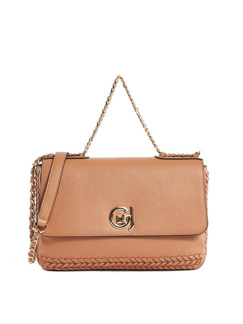 GAUDÌ LUNA Borsa con motivo intrecciato caramel - Borse Donna