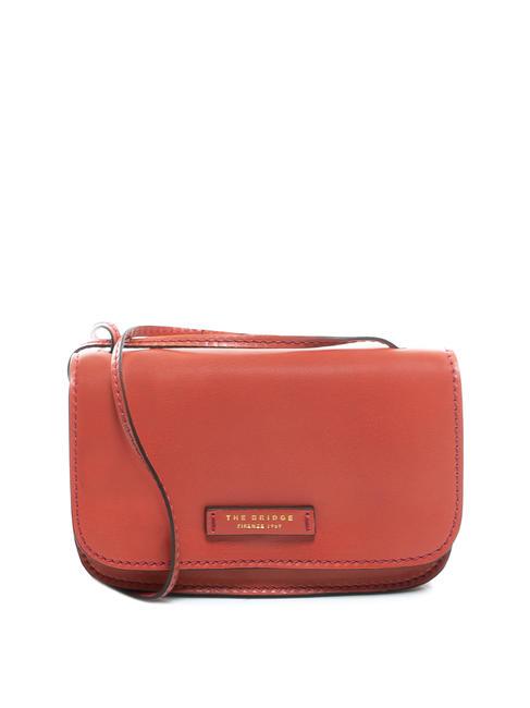 THE BRIDGE RUSTICI Borsa in pelle a tracolla salmone abb. oro - Borse Donna