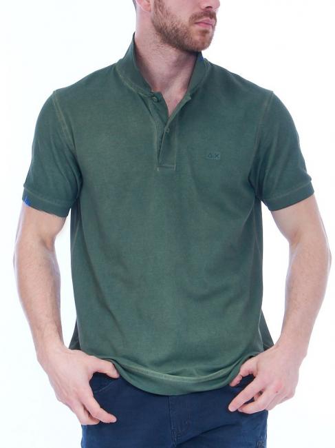 SUN68 SPECIAL DYED EL. Polo in cotone stretch militare - Polo Uomo