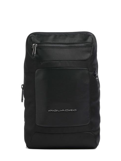 PIQUADRO MACBETH Zaino monospalla porta iPad® Nero - Tracolle Uomo