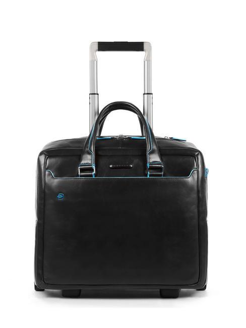 PIQUADRO BLUE SQUARE Trolley pilota in pelle, porta PC 15.6" Nero - Trolley Pilota