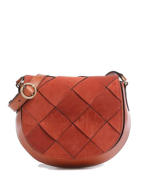 THE BRIDGE BETTINA ECO Crossbody lavorazione intrecciata rust abb. oro - Borse Donna