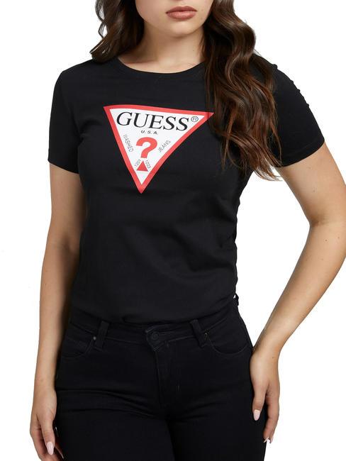 GUESS ORIGINAL LOGO T-shirt triangle jetbla - T-shirt e Top Donna