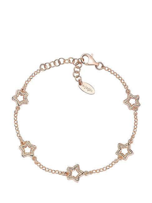 AMEN COCCOLE Bracciale placato oro rosa stelle rose - Bracciali Donna