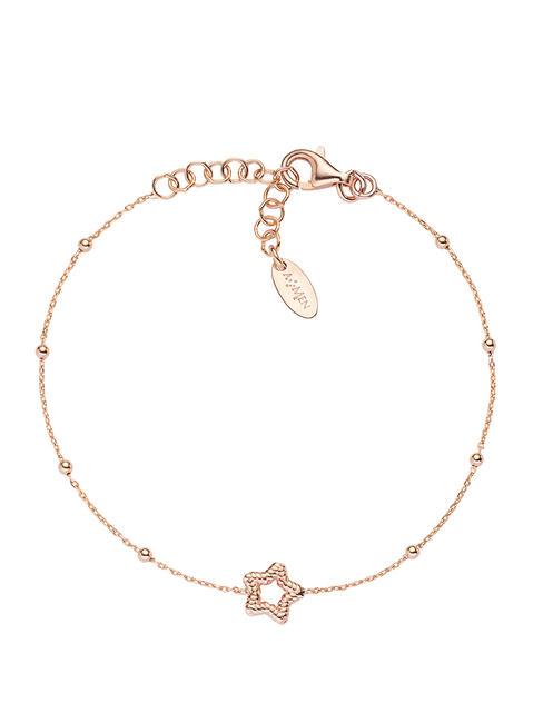 AMEN COCCOLE Bracciale sottile oro rosa stelle rose - Bracciali Donna