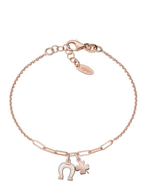 AMEN LE MADREPERLE Bracciale madreperla bianca rose - Bracciali Donna