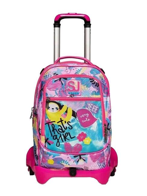 SJGANG CLACK IT GIRL JACK Zaino Trolley con carrello sganciabile, 3 ruote sea water - Zaini con carrello