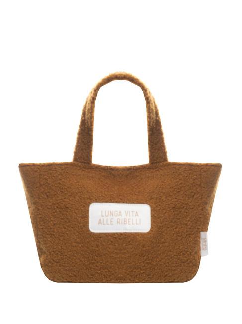 MINIPA' TEDDY COLLECTION Tote bag effetto pelliccia brown - Borse e accessori kids