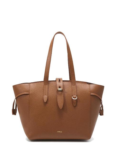 FURLA NET Shopping bag piccola in pelle cognac - Borse Donna