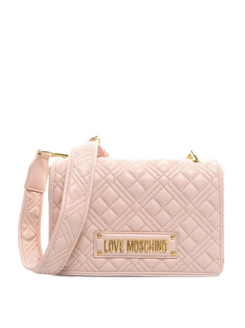 LOVE MOSCHINO QUILTED Borsa a spalla trapuntata cipria - Borse Donna