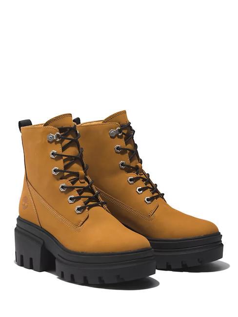 TIMBERLAND EVERLEIGH 6 INCH Stivaletto alto in pelle nabuk wheat - Scarpe Donna