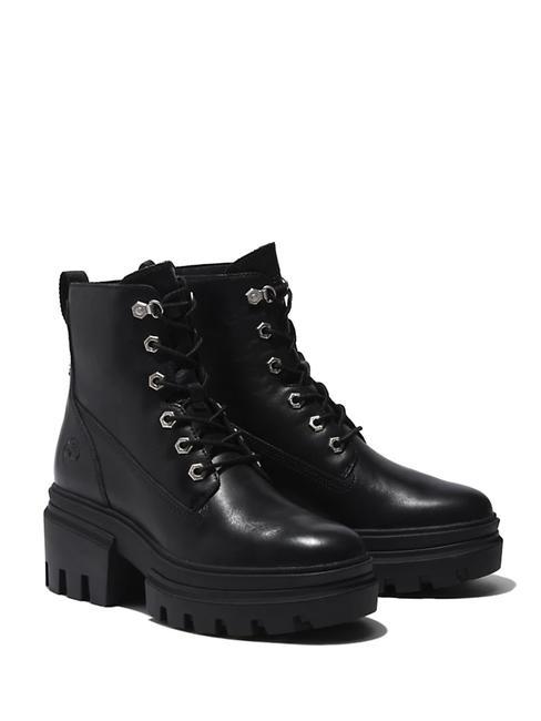 TIMBERLAND EVERLEIGH 6 INCH Stivaletto alto in pelle JETBLACK - Scarpe Donna