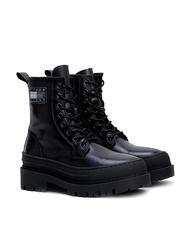 Tommy Hilfiger Tj Nappa Stivali Beatles In Pelle Nero - Acquista A Prezzi  Outlet!