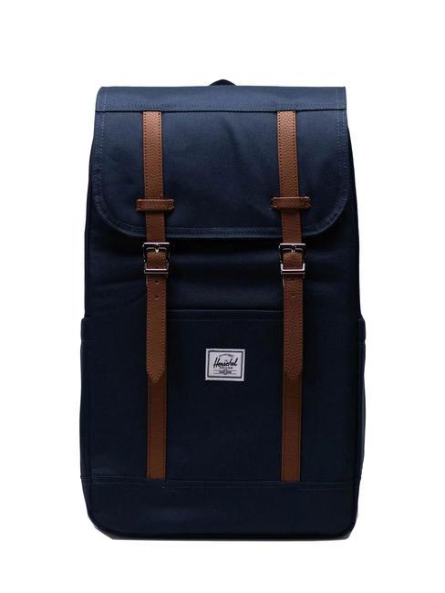 HERSCHEL RETREAT Zaino porta pc 15,6" navy tan - Zaini Scuola & Tempo Libero