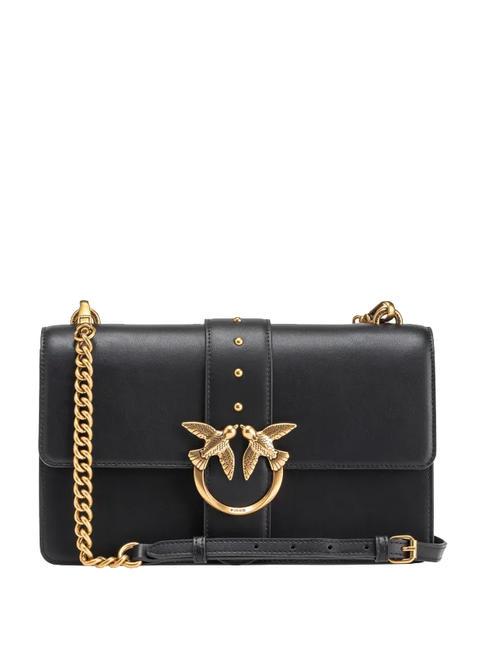 PINKO CLASSIC LOVE BAG Borsa one simply nero-antique gold - Borse Donna