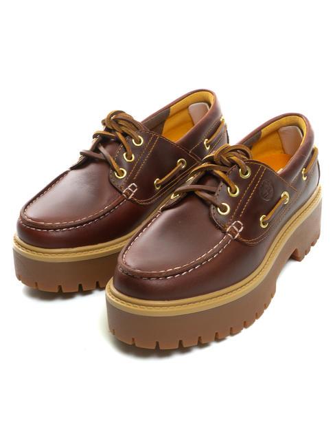 TIMBERLAND BOAT Scarpe da barca alte in pelle rootbeer - Scarpe Donna