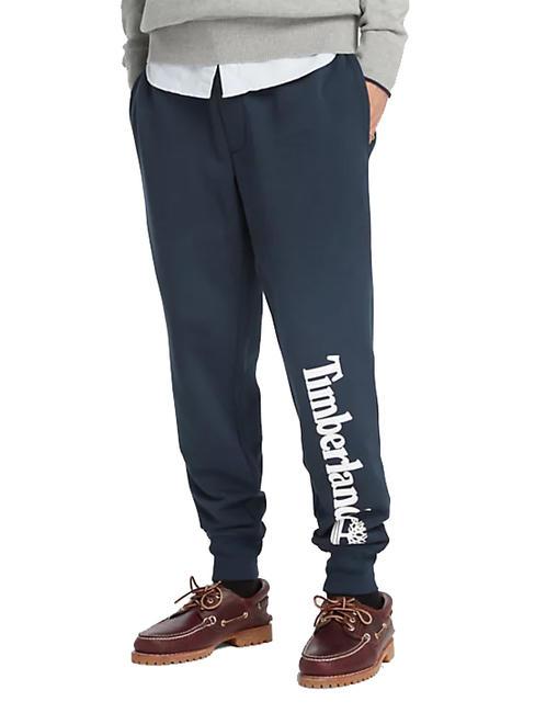 TIMBERLAND LINEAR LOGO REGULAR Pantaloni jogger dark sapphirewhite - Tute sportive Uomo