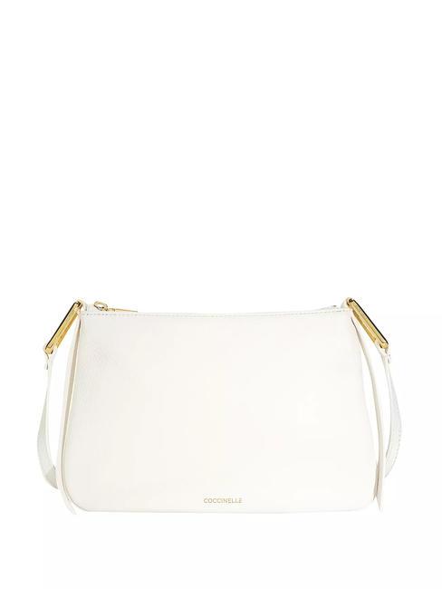 COCCINELLE MAGIE Borsa piatta pelle martellata coconut milk - Borse Donna