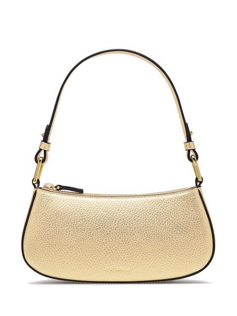 COCCINELLE MERVEILLE Borsa a spalla in pelle martellata golden - Borse Donna