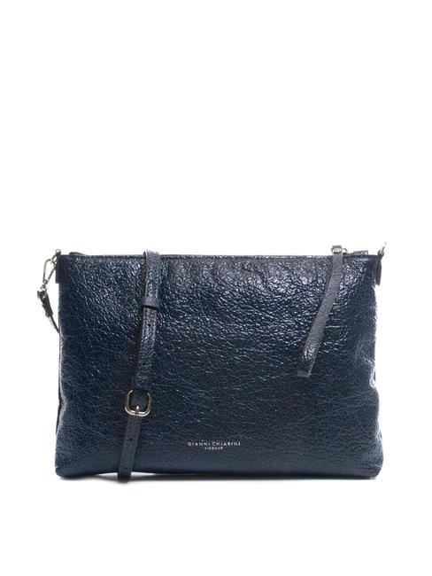 GIANNI CHIARINI SHINY Borsa clutch in pelle blu - Borse Donna