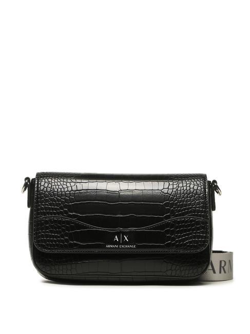 ARMANI EXCHANGE CROCO PRINT Borsa a tracolla Nero - Borse Donna