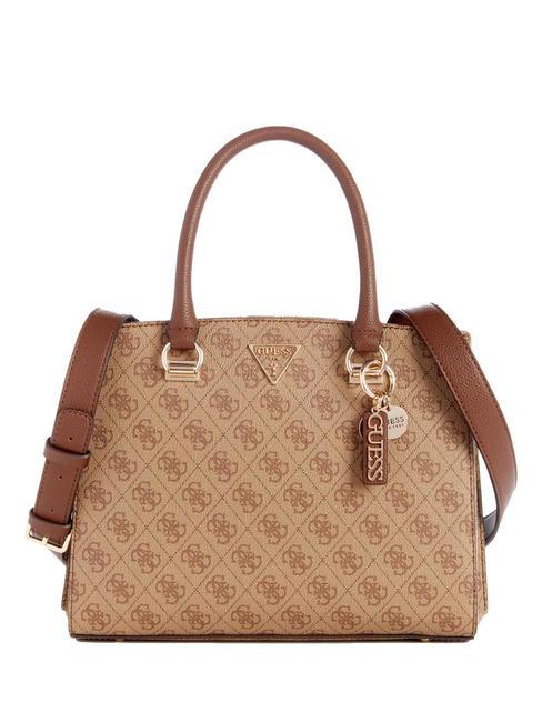 GUESS NOELLE GIRLFRIEND Borsa a mano con tracolla latte logo/brown - Borse Donna