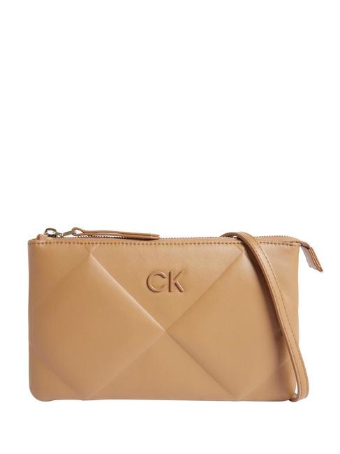 CALVIN KLEIN RE-LOCK QUILT Borsa a tracolla brown sugar - Borse Donna