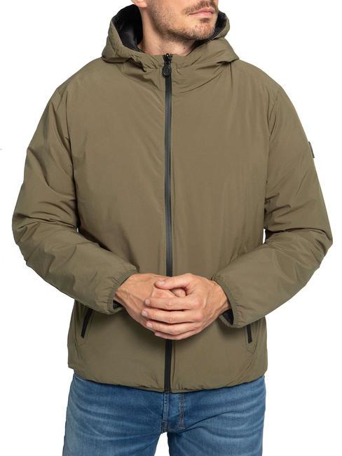 INVICTA DOUBLEFACE Parka piumino corto reversibile militare/nero - Piumini Uomo