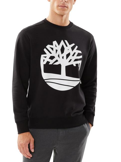 TIMBERLAND TREE LOGO Felpa girocollo black/white - Felpe Uomo