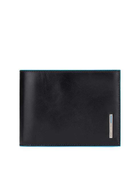 PIQUADRO BLUE SQUARE Portafoglio in pelle, con flap Nero - Portafogli Uomo