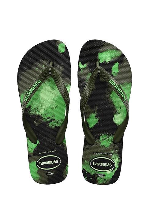 HAVAIANAS TOP CAMU Infradito black/moss - Scarpe Unisex