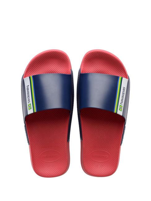 HAVAIANAS SLIDE BRASIL Ciabatte in gomma ROSSO - Scarpe Uomo